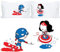 BoldLoft Kissenbezug mit Aufschrift All I Want is You, Captain America, Wonder Woman, Geschenke für Paare, Superhelden-Geschenke für Männer und Frauen, Heimdekoration, Valentinstag, Jahrestag