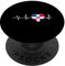 Dom Rep Herzschlag Reise Geschenk Dominikanische Republik PopSockets PopGrip: Ausziehbarer Sockel und Griff für Handys/Tablets mit Tauschbarem Top