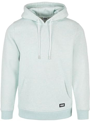 Urban Classics Herren Basic Melange Hoody Kapuzenpullover, aqua melange, L