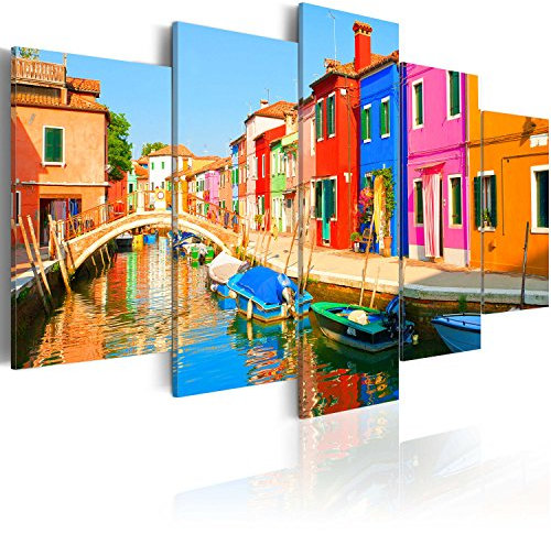 B&D XXL - Quadro Acustico Architettura 5 pezzi schiuma acustica Quadri Moderni Soggiorno - Stampa su Tela - Pannelli Fonoassorbenti Decorativi - Fonoassorbente - Protegge da Rumori