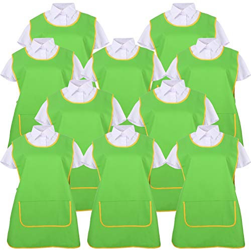 MISEMIYA - Pack*10 Pcs - Delantal Limpieza Uniforme Laboral CLINICA MÉDICOS Limpieza Veterinaria Sanitarios HOSTELERÍA- Ref.868 - XL, Verde 21