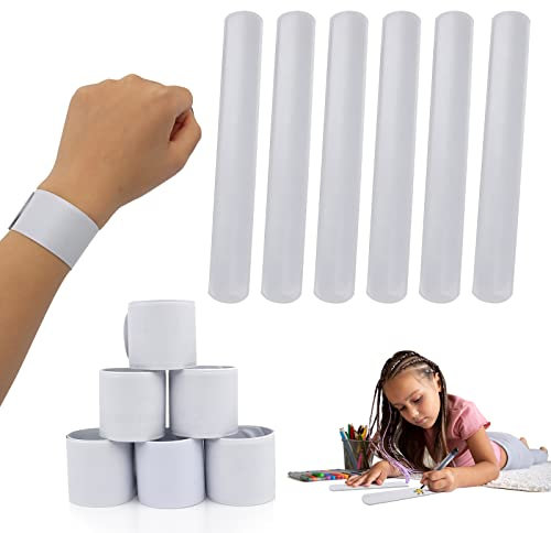 Gxhong DIY Schnapparmbänder, leer Slap Armbänder Set, Schnapparmband Klatscharmband für Party Mitgebsel Kindergeburtstag Jungen und Mädchen, 12 PCS