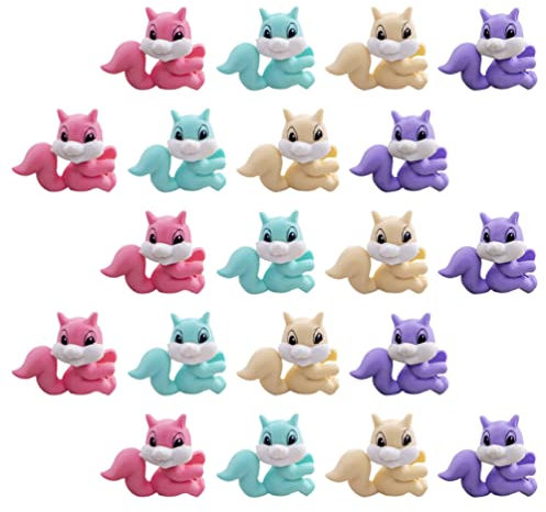 NUOBESTY Kindergummis Neuheit Mini Eichhörnchen Radiergummi Student Kinder Lustige Radiergummi Für Party Favors Klassenzimmer Belohnungen Zufällige Farbe 20 Stücke