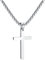 RWQIAN Kreuzkette Herren Kreuz kette Silber 18 Edelstahl Jungen Anhänger Kreuz Halskette Schmuck für Damen