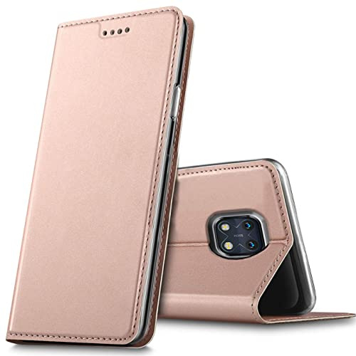 Verco Handyhülle für Nokia XR20, Premium Handy Flip Cover für Nokia XR20 Hülle [integr. Magnet] Book Case PU Leder Tasche, Rosegold