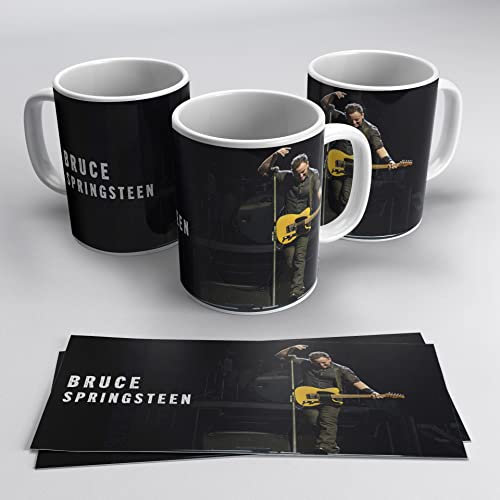 newseny Taza U2 Bruce Springsteen Conciertos - Taza grupo de música para regalo | Capacidad 350 ml (U2 i Nombre)