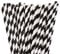 WedDecor Lot de 25 pailles en papier biodégradables, idéales pour boire des cocktails, des boissons froides et de l'alcool, adaptées à toutes les occasions et mariages, Noël, fêtes, noir et blanc