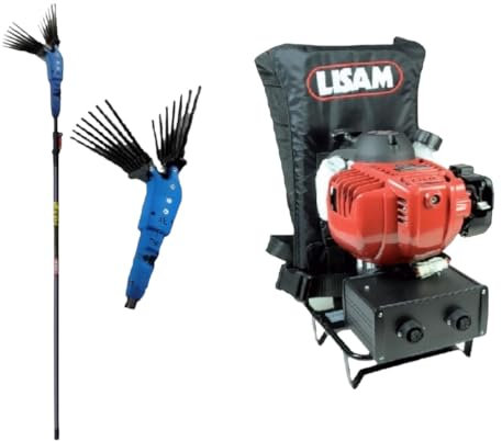 Kit Abbacchiatore Pettine Elettrico LISAM OLIVECO Raccolta Olive con GENERATORE di Corrente ETA Beta Made in Italy AMDGarden