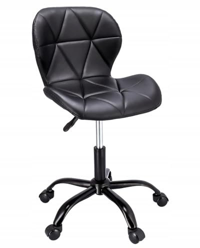 JUMI Praktisch Bürostuhl ENDO - 46 x 85 x 52 cm Bürostuhl Ergonomisch, Gaming Stuhl - Pc Stuhl, Schreibtischstuhl, Drehstuhl Mit Rollen, Höhenverstellung, Kunstoff (Öko-Leder, Schwarz)