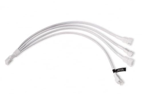 Alphacool 18729 Y-Splitter 4-Pin auf 4x 4-Pin PWM 30cm weiß Kabel Modding