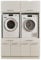 LAUNDREEZY 2x Waschmaschinenschrank mit 2x Schrankaufsatz, Weiß - Waschmaschinen-Überbauschrank TÜV-zertifiziert mit viel Stauraum - 135 x 200 x 67,5 cm (B/H/T)
