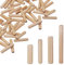 SKIR'CO (50 pièces) Chevilles en bois 8 x 60 mm, Chevilles en bois rainurées, Goupilles nervurées pour meubles, Chevilles rainurées