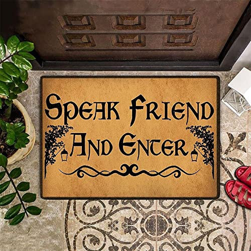 Boxbit fußmatte innen außen fussmatte Klassische Fußmatte „Speak Friend and Enter“. deko Wohnzimmer Zimmer deko