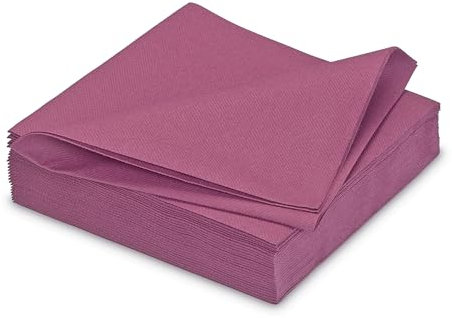 AVA Servietten stoffähnlich 40x40cm 25 Stück - Farbauswahl - Airlaid saugstark - Einweg Tischservietten zum Falten - Einfarbige Papierservietten für Hochzeit Geburtstag Gastronomie - Beere