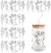 URFEDA 5 Blätter Transferaufkleber, DIY Glas Tasse Aufkleber für 16oz Tasse Glasflasche Rub-On Aufkleber UV DTF Transfer Sticker UV DTF Wraps Transfer Aufkleber für Scrapbooking Tagebuch Album