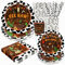 Western Birthday Party Supplies Dekorationen, Cowboy-Wilder Westen-Thema, Geburtstagspappteller und Servietten, Set mit Tassen und Strohhalmen für 24 Gäste, 120 Stück, Einweg-Party-Dessert-Geschirr