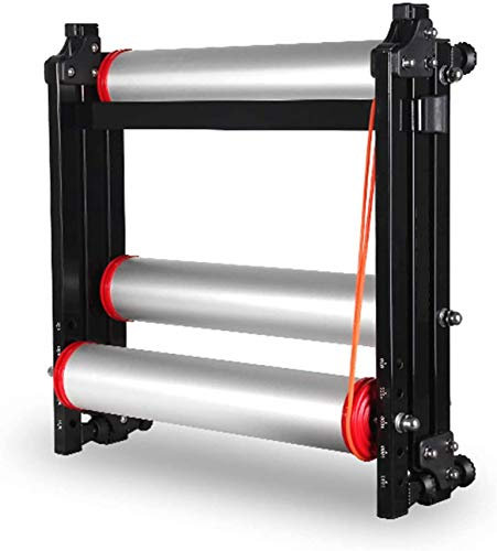 Fahrrad Trainingsplattform, Indoor Faltbare Radfahren Turbo Trainer, 16-29 Zoll Mountain MTB Rennrad Roller Trainer Stand,Silber (Schwarz)