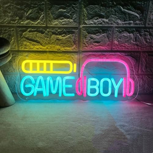HFHungkeong LED Dimmbare Acryl Neonschild für Spielzimmer, USB Betrieben Gaming Neon Wandkunstlichter Spielzone Wanddekoration Geschenk für Mädchen und Jungen Spieleliebhaber, 40 x 15,5 cm