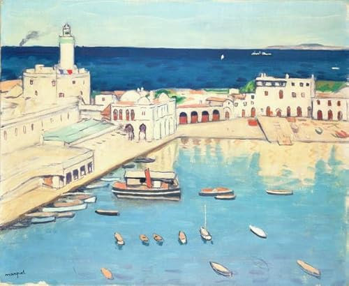 GKAZGQPR Célèbre Affiche Artistique Peinture d'art Murale l'Amirauté à Alger par Albert Marquet Peinture d'art Murale Pour la Décoration Murale 60x90cm