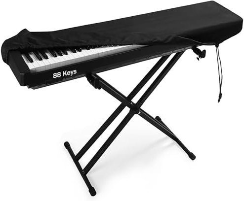 Musiin 88 Keys Piano Keyboard Dust Cover, Compatible with Yamaha PSR-EW425, Genos 2, Roland V-COMBO VR-730, Elastic Dustproof Electronic Keyboard Cover, Daily Dust and Pet Hair Protection