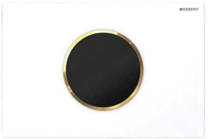 Geberit WC-Steuerung mit elektr. Spülauslösung, Sigma10, 2-Mengen-Spülung, Batteriebetrieb, 115.908.KK.6, Farbe: Weiß