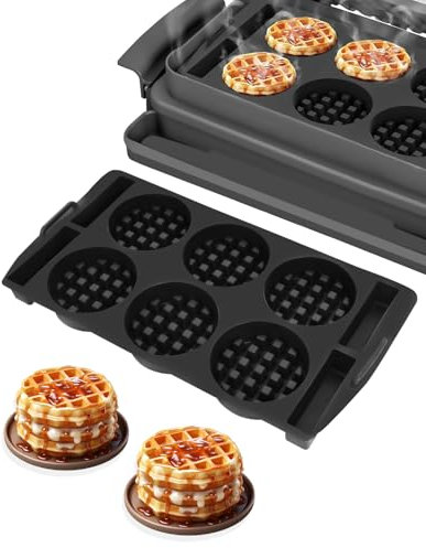 Plaques à gaufres en silicone compatibles avec Tefal OptiGrill XL, Elite XL, OptiGrill+ XL, OptiGrill Elite XL, moule à gaufres pour Tefal Optigrill, insert de bac de cuisson en silicone, gaufres