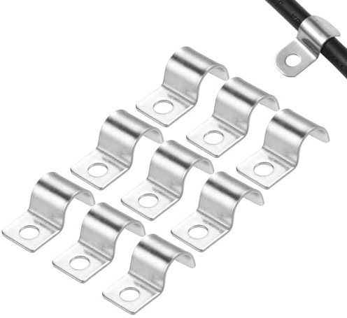 XoeLLe 50 Pezzi Fascette Metalliche, Fascette Stringitubo di Fissaggio, Fascetta Stringitubo per Cavi e Tubi, Piccola Morsetti per Tubi, Fascette Metalliche Stringitubo, Fermacavi in Acciaio Ø 8-9 mm
