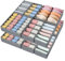 DIMJ Schubladen Organizer Kleiderschrank Organizer - Schrank Organizer Faltbare, Pax Organizer Stoff Malm Organizer Prägung für BH, Baby Kleidung, Unterwäsche, Kinder Socken, 12 Stück(Hellgrau)