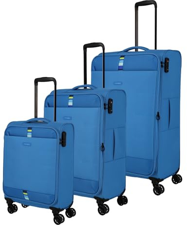 Travelite RÜGEN Kofferset mit 4 Rollen Gr. L/M/S Mittelblau [24]