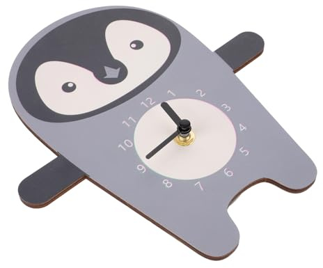 Ciieeo Geräuschlose Pinguin Wanduhr mit Filigraner Heimuhr Dekoration Genaue Zeitmessung für Kinderzimmer und Wohnzimmer
