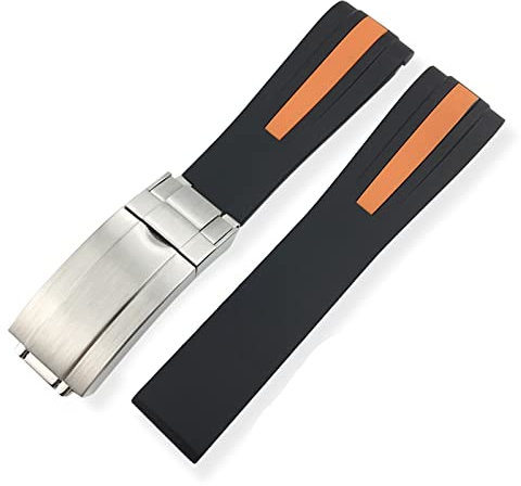 BNCXMO Die 20 mm 21 mm großen Silikon-Gummiüberwachungsgruppen sind geeignet für IWC Mark der kleine Prinz Big Spitfire Timezone Watch Zubehör, 22mm