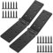 Tenbrachian Black Iron Heavy Duty Folding Hinges, Pack of 2 (198 x 40 mm), Polished and Painted Finish, 12 Mounting Holes, Suitable for Wooden Doors, Boxes, Furniture, Gates and Windows