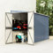 Verderoom Gartenhaus Metall Wand Geräteschuppen Gartenhütte Gerätehäuser Geräteschrank Container Haus Fahrradschuppen Verzinkter Stahl-Grau-118 x 288 x 178 cm