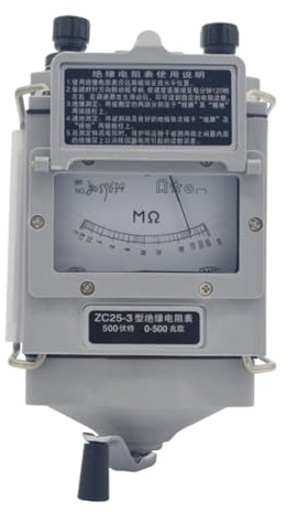 Yuyyurt ZC25-4 Tester di di Isolamento 1000V Tramegger Elettricista Megaohmetro Manovella Tramegger Plastica