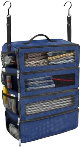 Giuneuow Koffer -Kleidungsveranstalter Reiseverpackungsbeutel Gepäckverpackung Organisatoren Blau