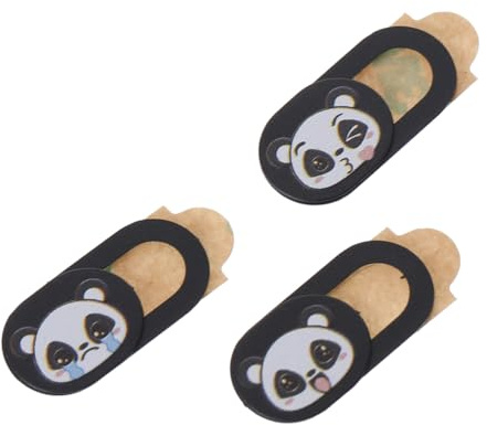 SOIMISS 3 Stück Panda Webcam Cover für Laptop Tablet Smartphone Dünner Aufkleber mit Haftfilm Schützender Kameraabdeckung gegen und Unerwünschtes Eindringen Einfach Anzubringen