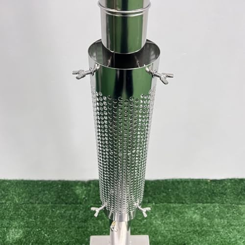 FACAIIO Camping Tent Stove Chimney Pipe with Anti-Hot Mesh Cover, 10cm Diameter Stainless Steel Flue, 40cm Length for Outdoor Wood Stove