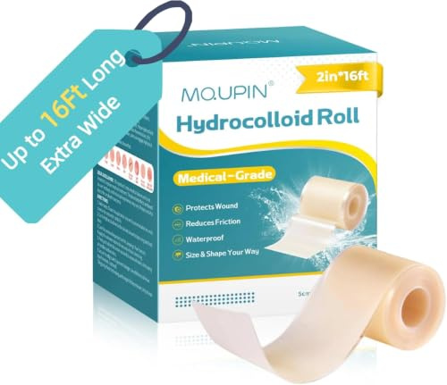 Hydrokolloid-Rolle, selbstklebend und wasserfest – hochabsorbierendes Hautschutzpflaster, auf Maß geschnitten für Blasen und täglichen Komfort (5cm*5m)