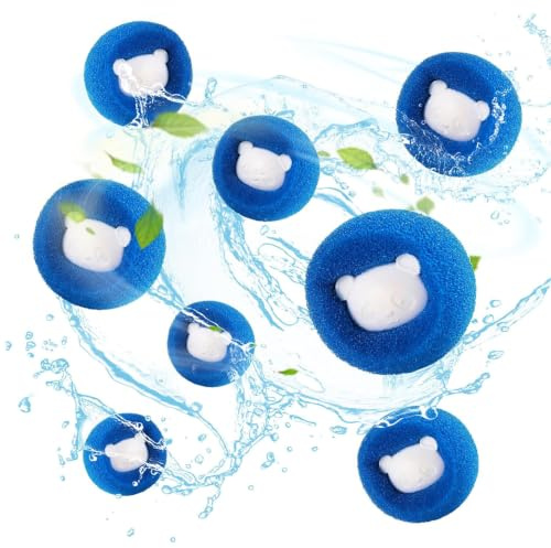 Pet Hair Remover for Laundry, 8PCS Reusable Lint Catcher Washing Machines | Animal Fur Clothes Hamper Hair Remover for Laundry Bedding Clothes