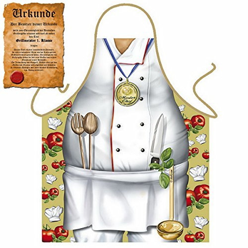 Einzigartige Kochschürze für den Chef in der Küche : Chefkoch !! mit GRATIS Urkunde !!