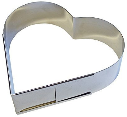 Schneider 290-380 mm Verstellbar Muttertag Herzform Edelstahl Tortenring Biskuitherz Herz Backform in Silber