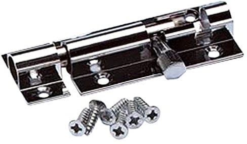 Merriway BH01403 75mm (3 inch) Polished Chrome Surface Door Bolt, 75 mm