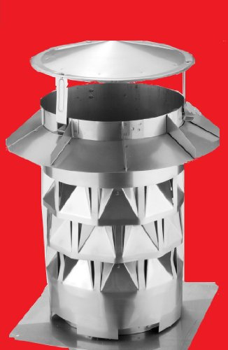 Windkat-Schornsteinaufsatz mit Grundplatte - Nennweite Ø 180 mm