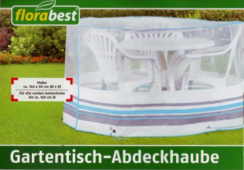 Florabest Gartenmöbel- Schutzhülle 160 x 90 cm Rund Reißfest Witterungs und Uv -beständig