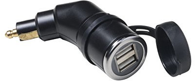Interphone ACCMOTODIN2USB - para Moto - Kit Universal Adaptador de 12 V con Conector DIN y Doble Puerto USB