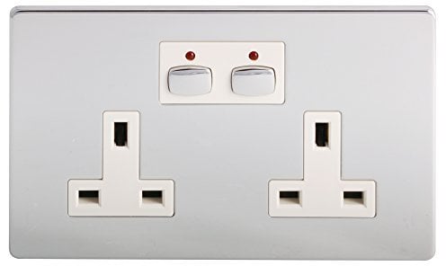 Energenie Smart 6mm Double Socket Chrome with Seamless Integration and Versatile Control
