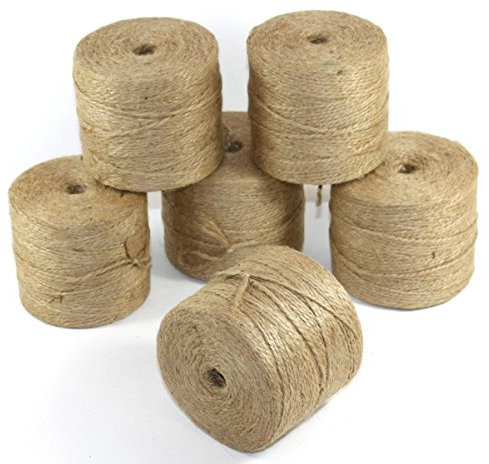 Bindfaden 9 Rollen je 100m - K&B Vertrieb - Jute ca. 200g Schnur Bindeband Paketschnur Packschnur 504