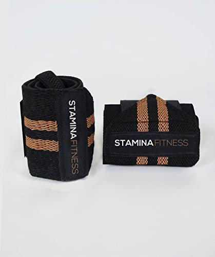 STAMINA FITNESS Poignets élastiques Noir/Or