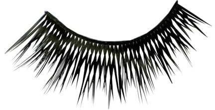 Eulenspiegel - Künstliche Wimpern Crazy Black | Ausgefallener Look inkl. 1 ml Spezial-Wimpernkleber und Anleitung, für Karneval & Mottopartys