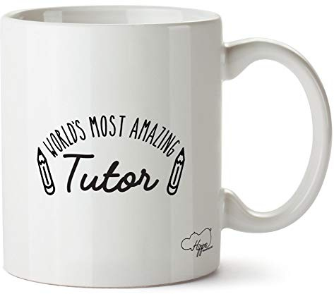 Hippowarehouse World's Most Amazing Tutor Printed Mug Cup Ceramic 10oz